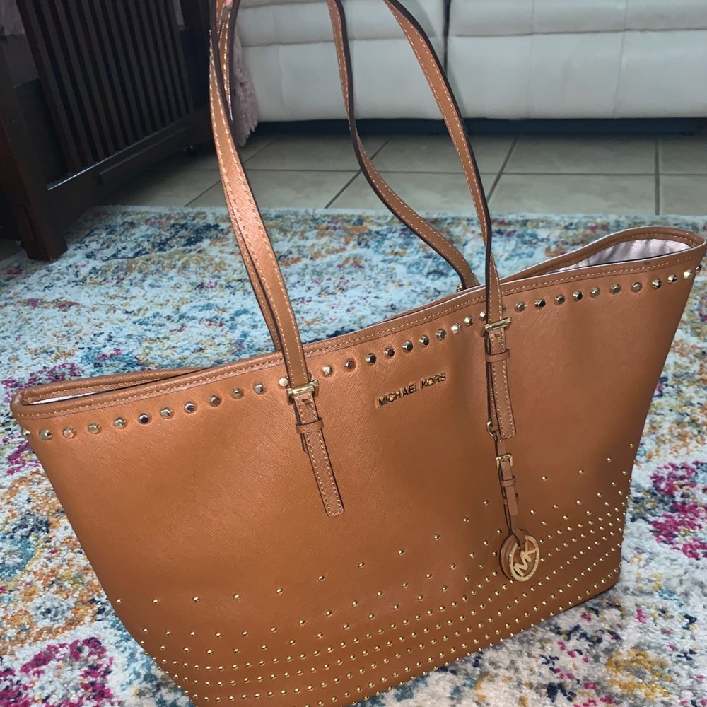 Michael kors large studded purse